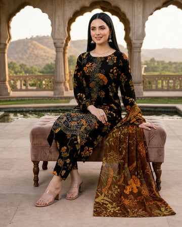 3-Piece Lawn Suit With Lawn Dupatta MH-28983-A