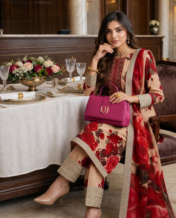 3-Piece Lawn Suit With Lawn Dupatta MH-75090-A