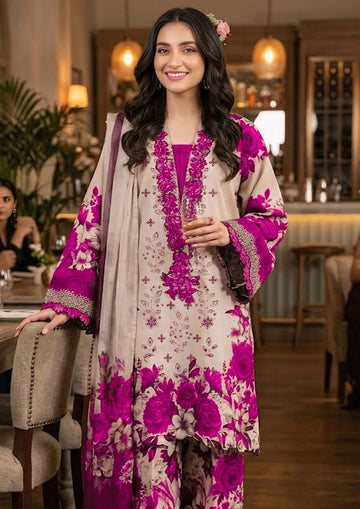 3-Piece Lawn Suit With Chiffon Dupatta MH-13480-B