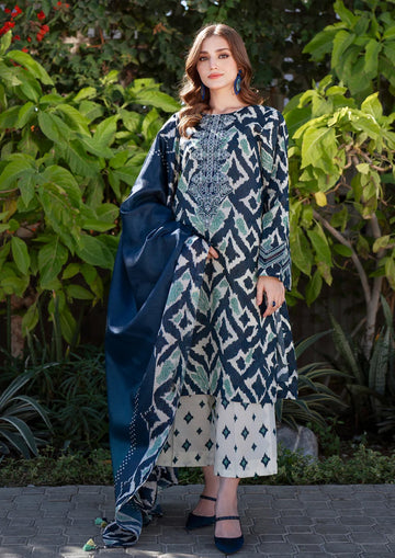 3-Piece Lawn Suit With Chiffon Dupatta MH-75358-A
