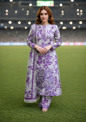 3-Piece Lawn Suit With Chiffon Dupatta MH-75031-A