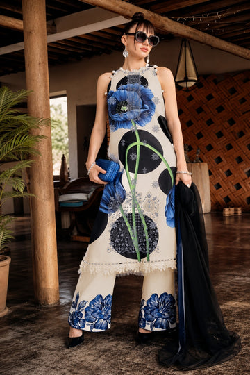 3-Piece Lawn Suit With Chiffon Dupatta MH-75349-B