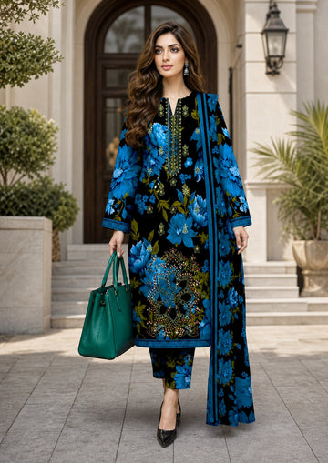 3-Piece Lawn Suit With Chiffon Dupatta MH-75189-G