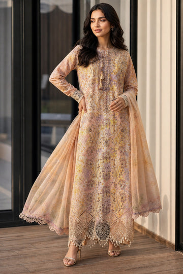 3-Piece Lawn Suit With Chiffon Dupatta MH-75338-B