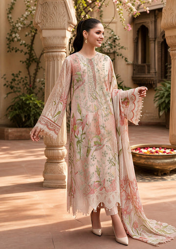 3-Piece Unstitched Lawn Suit With Chiffon Dupatta MH-28949-C