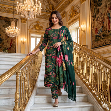 3-Piece Linen Suit With Linen Dupatta