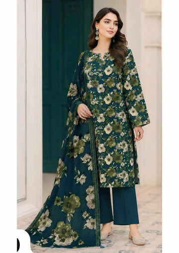 3-Piece Linen Suit With Linen Dupatta MH-29067-A