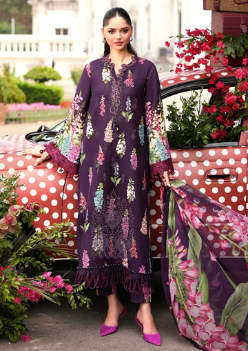3-Piece Linen Suit With Linen Dupatta MH-29065- B