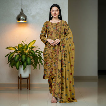 3-Piece Linen Suit With Linen Dupatta MH-29071-B