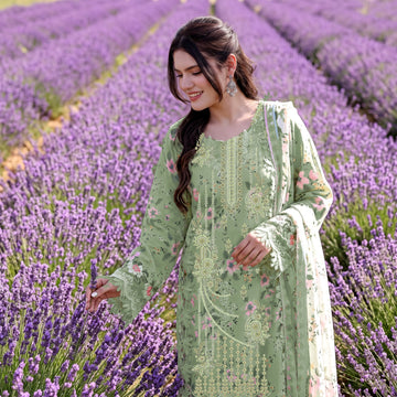 3-Piece Linen Suit With Linen Dupatta