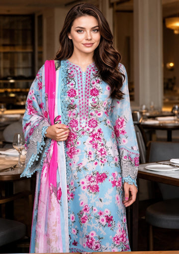 3-Piece Linen Suit With Linen Dupatta