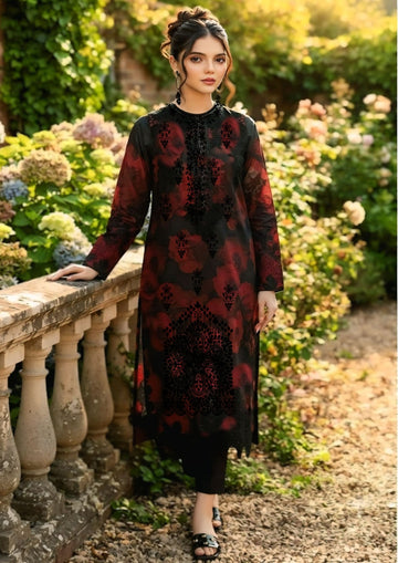 3-Piece Linen Suit With Linen Dupatta MH-75603-A