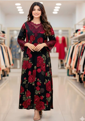 3-Piece Linen Suit With Linen Dupatta