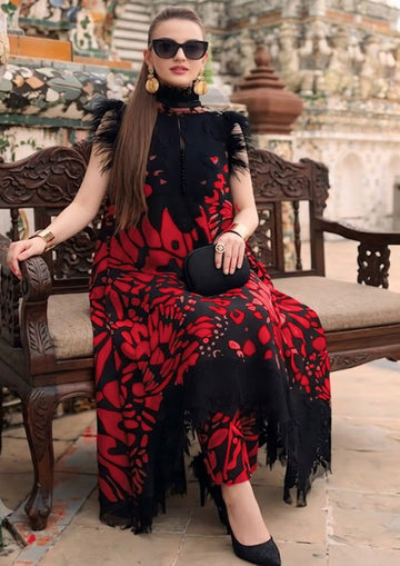 3-Piece Linen Suit With Linen Dupatta MH-75608-B