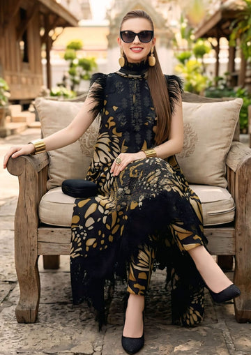 3-Piece Linen Suit With Linen Dupatta MH-75608-A