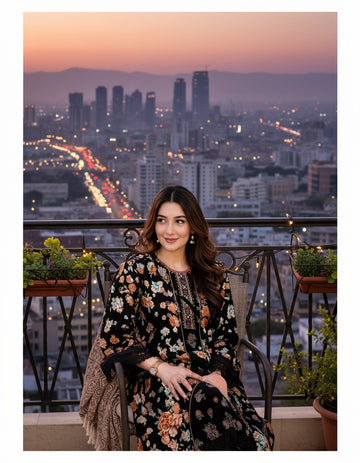 3-Piece Dhanak Suit With Dhanak Dupatta