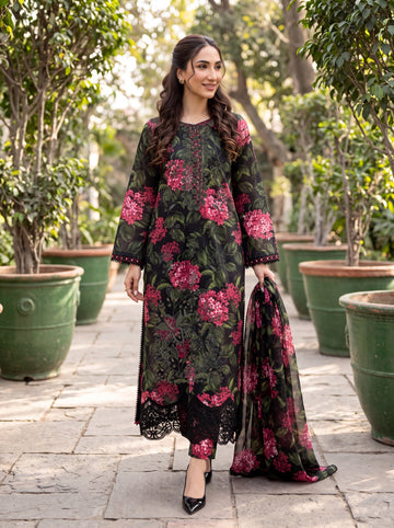 3-Piece Dhanak Suit With Dhanak Dupatta