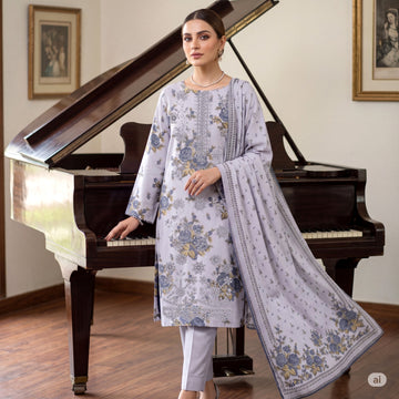3-Piece Dhanak Suit With Dhanak Dupatta