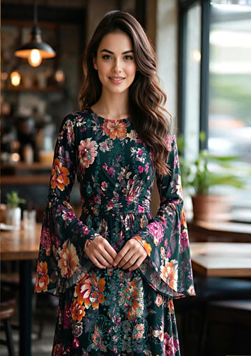 3-Piece Dhanak Suit With Dhanak Dupatta