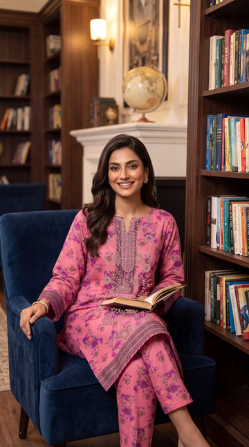 3-PieceLinen Suit With Linen Dupatta