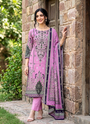 3-Piece Khadar Suit With Khadar Dupatta