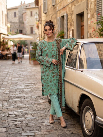 3-Piece Dhanak Suit With Dhanak Dupatta