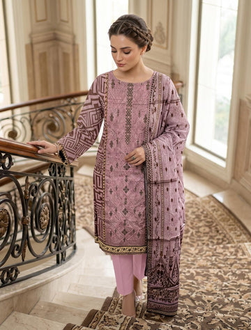 3-Piece Unstitched Lawn Suit With Lawn Dupatta