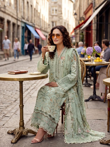 3-Piece Dhanak Suit With Dhanak Dupatta