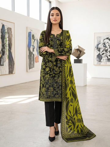 3-Piece Dhanak Suit With Dhanak Dupatta