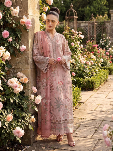 3-Piece Dhanak Suit With Dhanak Dupatta