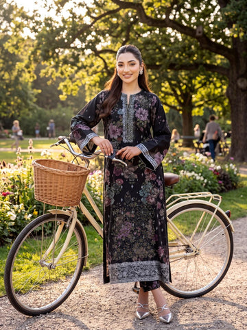 3-Piece Dhanak Suit With Dhanak Dupatta