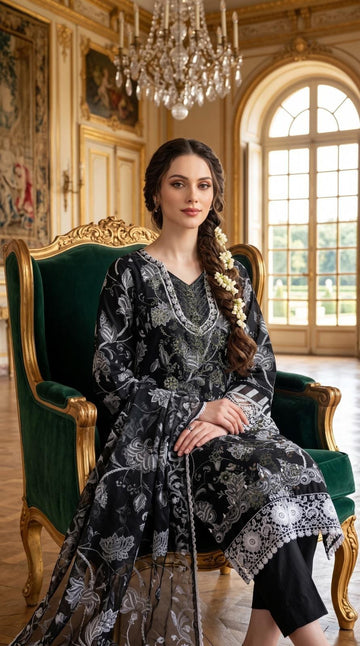 3-Piece Khadar Suit With Khadar Dupatta