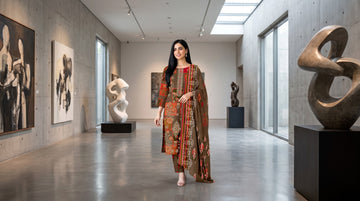 3-Piece Unstitched Lawn Suit With Chiffon Dupatta